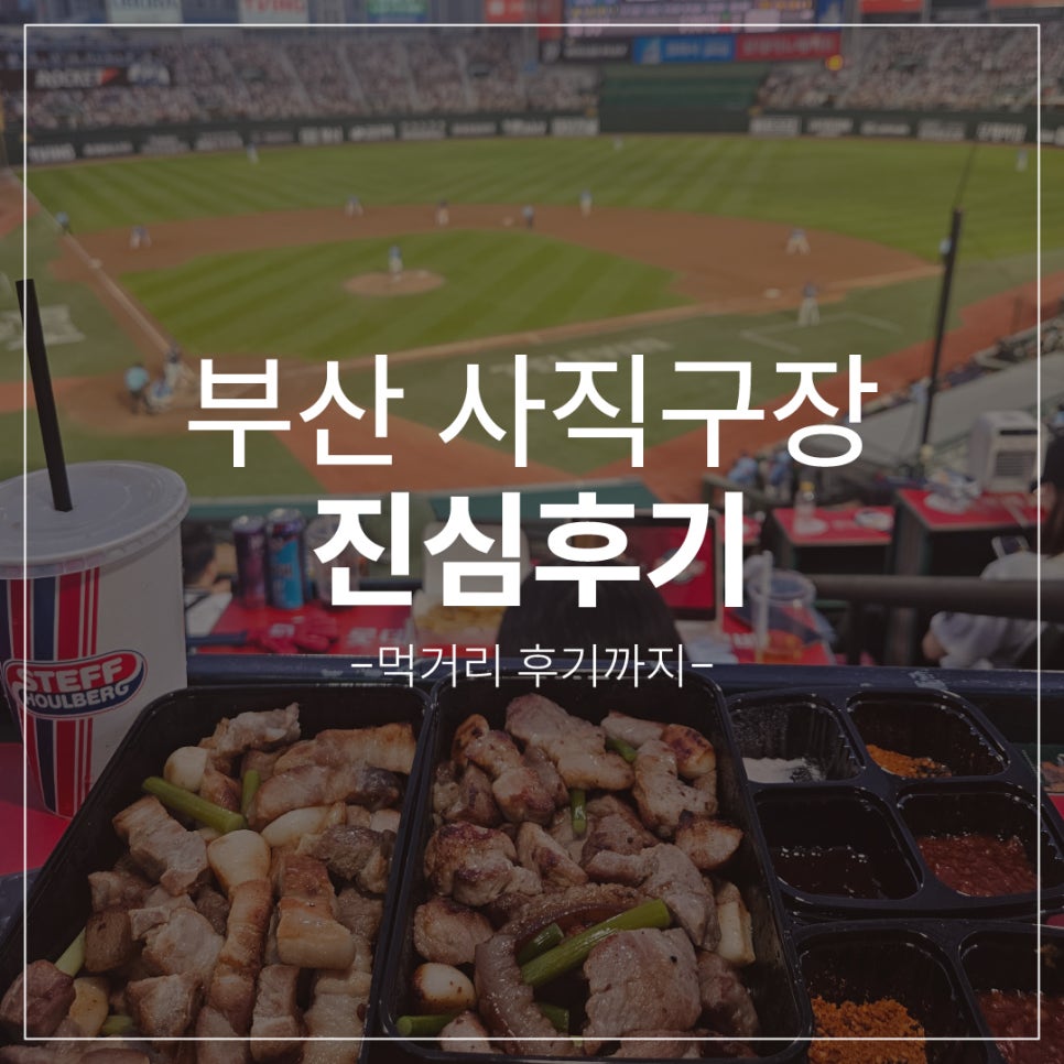 부산사직야구장 롯데야구 직관 후기 + 먹거리 포장음식 추천후기!